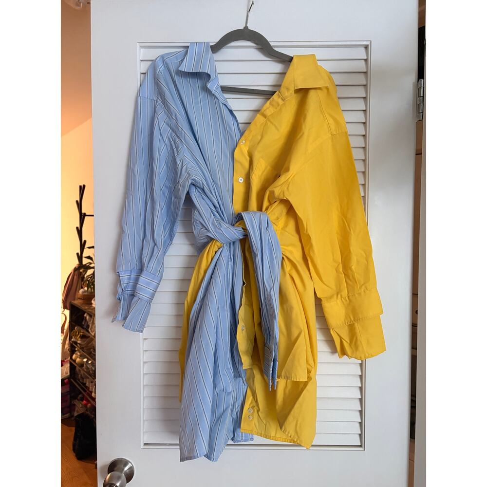 Bazerdzan Multi-Way Shirt Dress Neutral Blue Mini Size S Pre-Owned